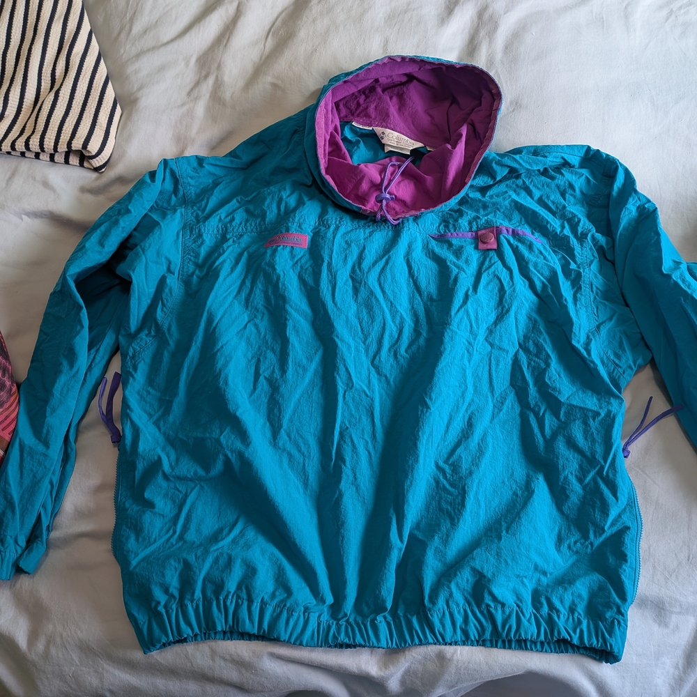 Teal and Purple Windbreaker Jacket